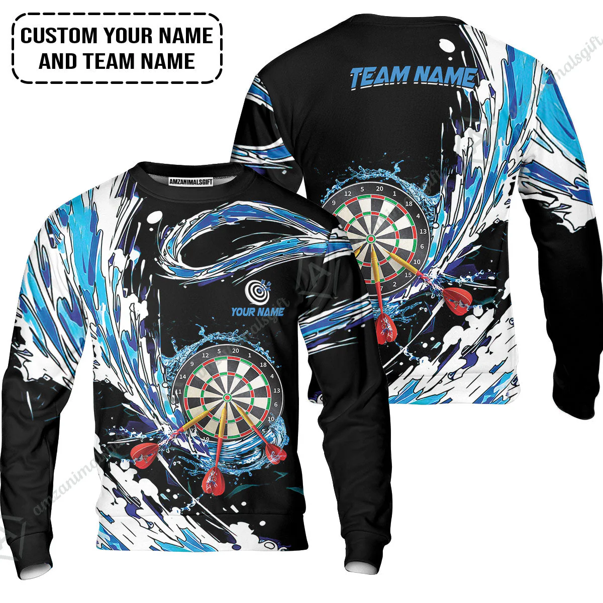 Custom Breath Of Water Darts T-Shirt, Personalized Darts For Team T-Shirt - Image 4