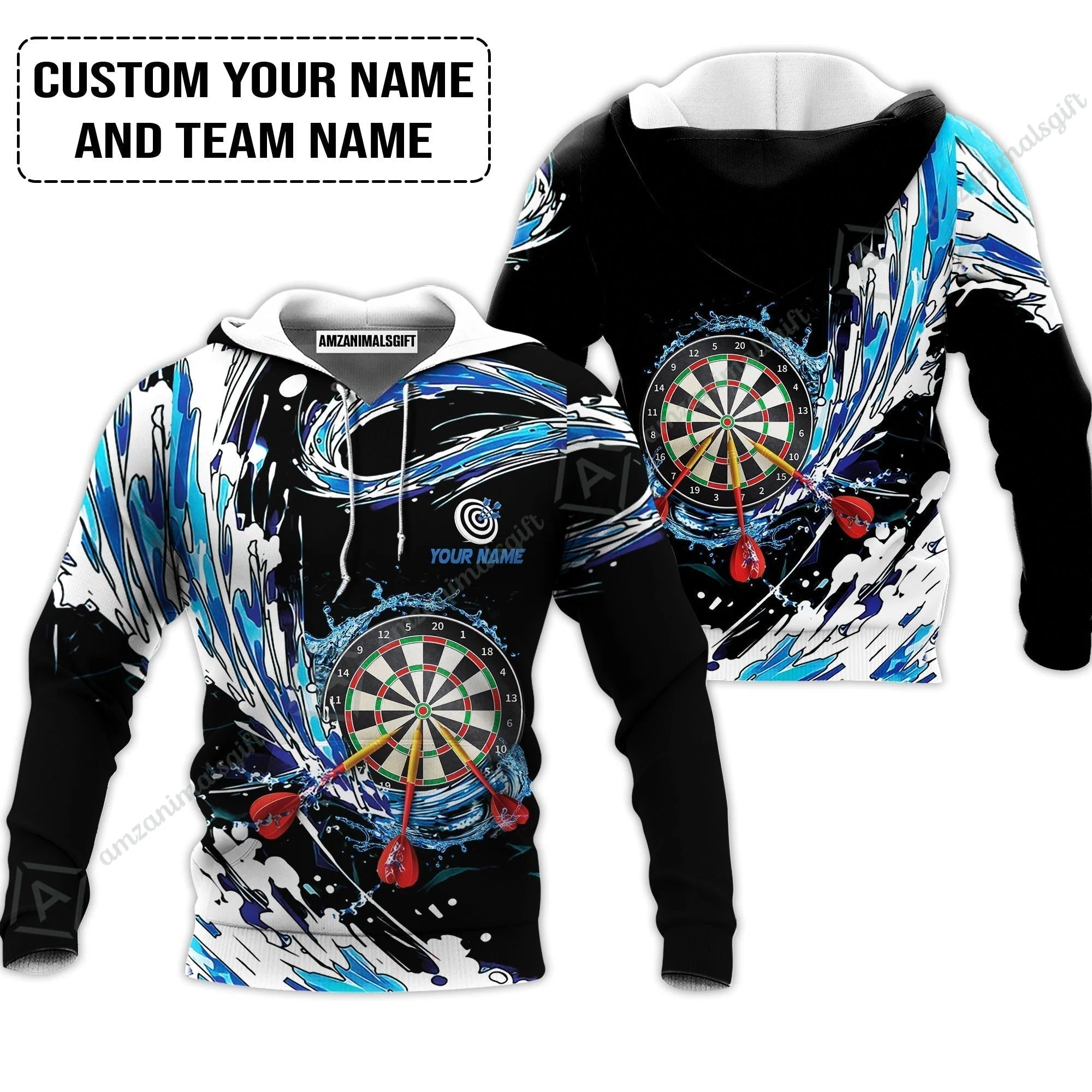 Custom Breath Of Water Darts T-Shirt, Personalized Darts For Team T-Shirt - Image 5