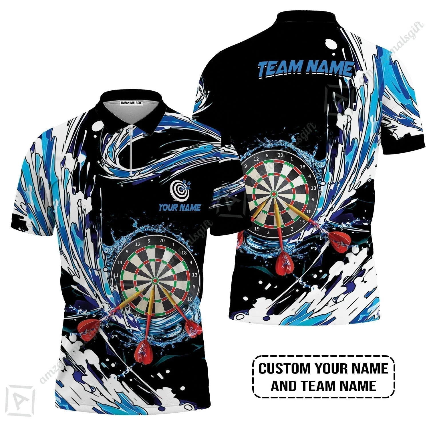 Custom Breath Of Water Darts T-Shirt, Personalized Darts For Team T-Shirt - Image 6