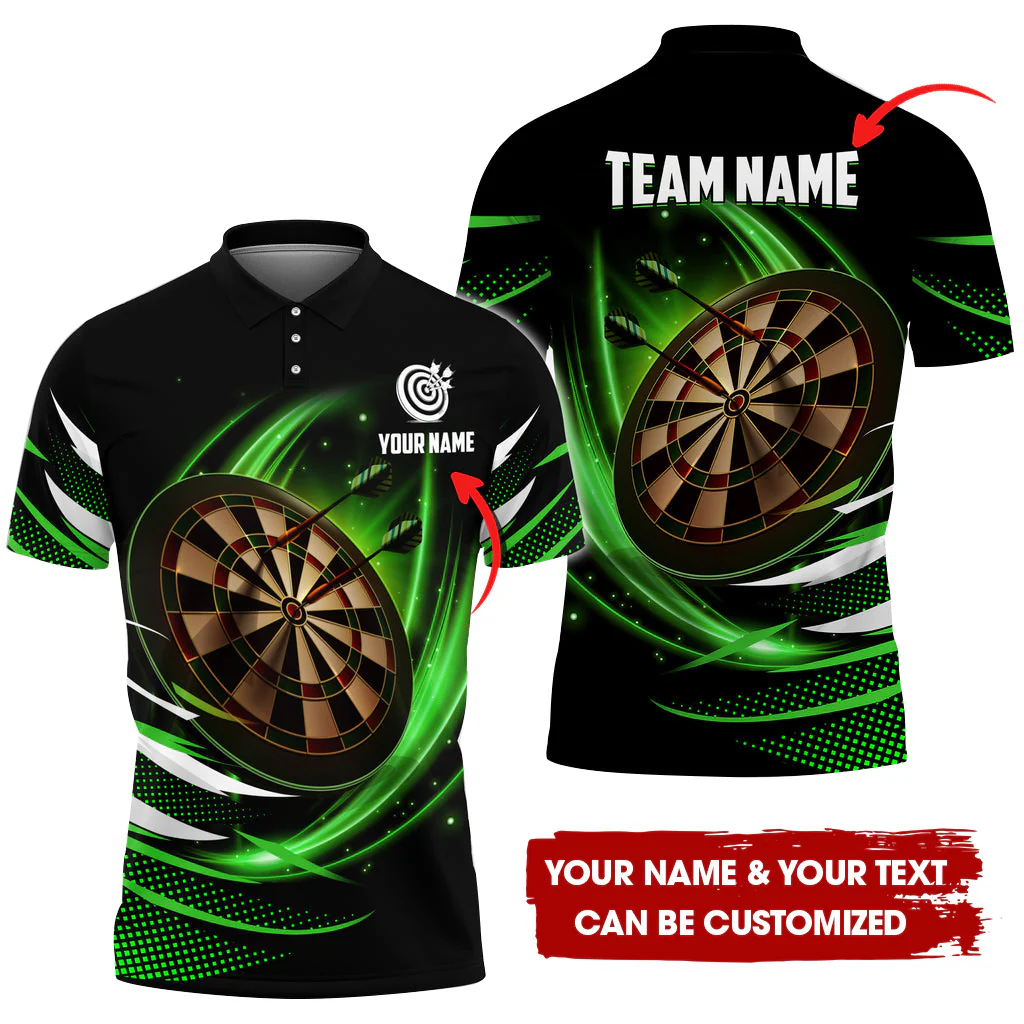 Custom Dartboard Men Polo Shirt, Personalized Darts For Team Polo Shirt For Men, Perfect Gift For Darts Lovers, Darts Players - Image 2