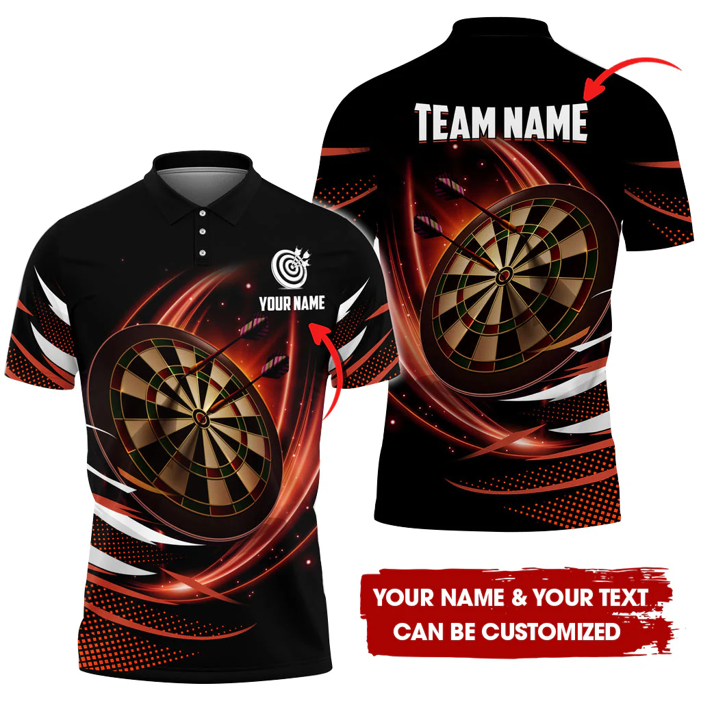 Custom Dartboard Men Polo Shirt, Personalized Darts For Team Polo Shirt For Men, Perfect Gift For Darts Lovers, Darts Players - Image 3