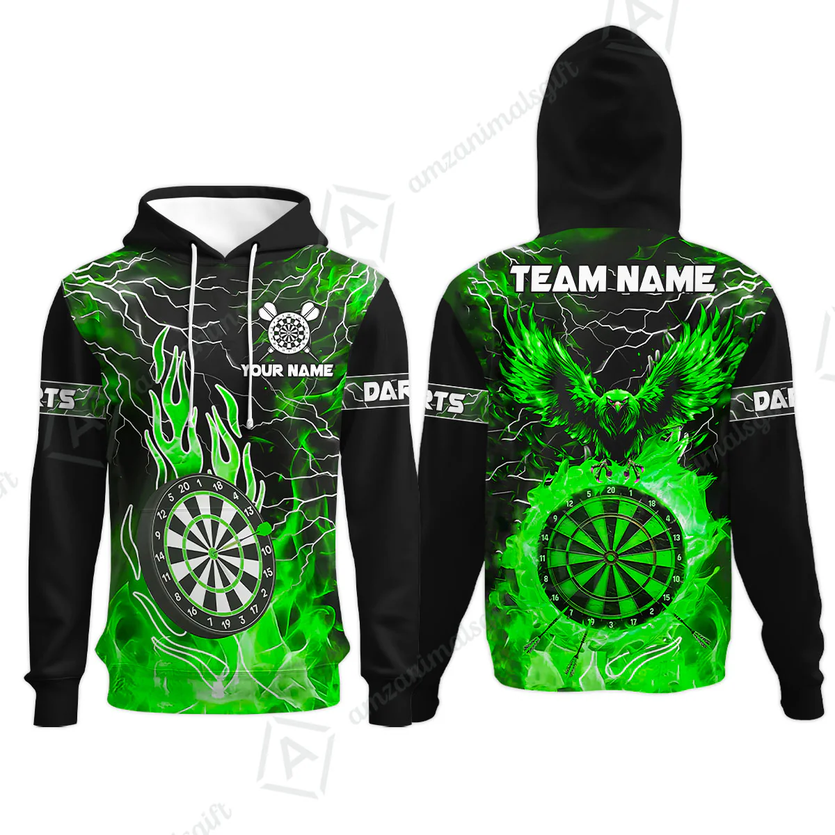 Custom Darts Team Jersey, Dartboard Fire Flame Custom Eagle Darts Jersey Polo Quarter-Zip Shirts, Custom Name And Team Name Darts Uniforms Jersey - Image 55