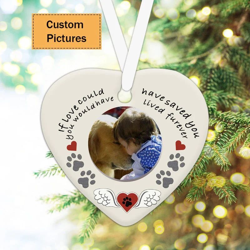 Custom Dog Photo Ceramic Ornament, Custom Pet Photo Ornament, If You Could Have Saved You - Christmas Ornament Gift For Dog Lovers, Pet Lovers - Image 5