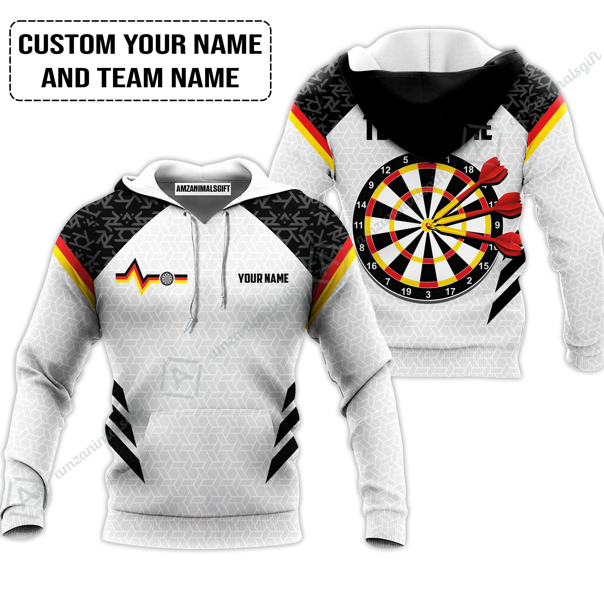 Custom Germany Darts Long Polo Shirt, Personalized Darts For Team Long Polo Shirt - Image 5