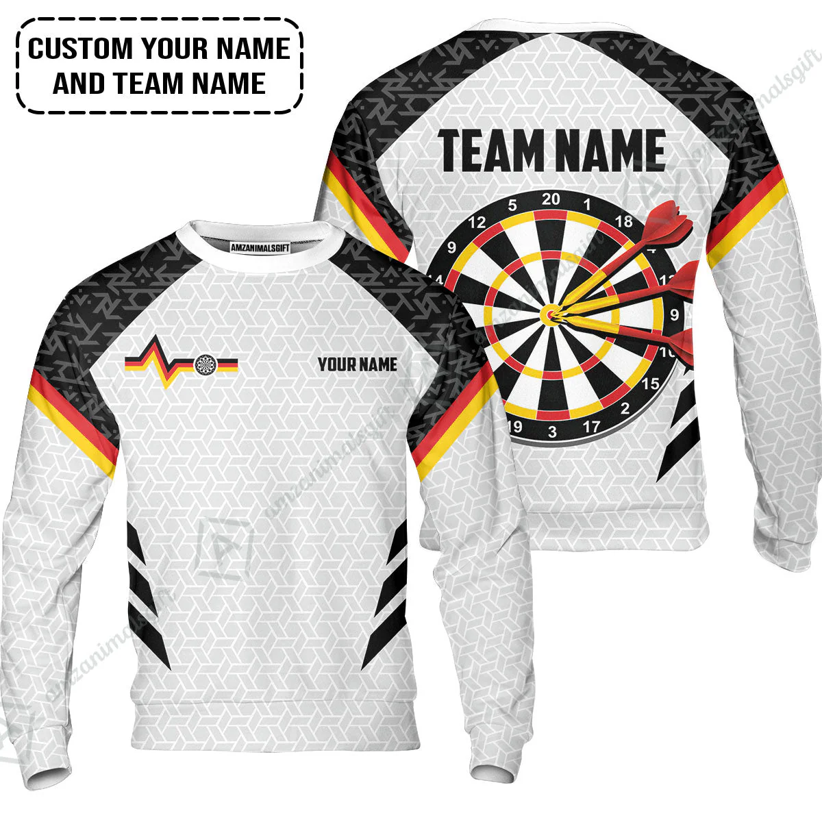 Custom Germany Darts Long Polo Shirt, Personalized Darts For Team Long Polo Shirt - Image 6