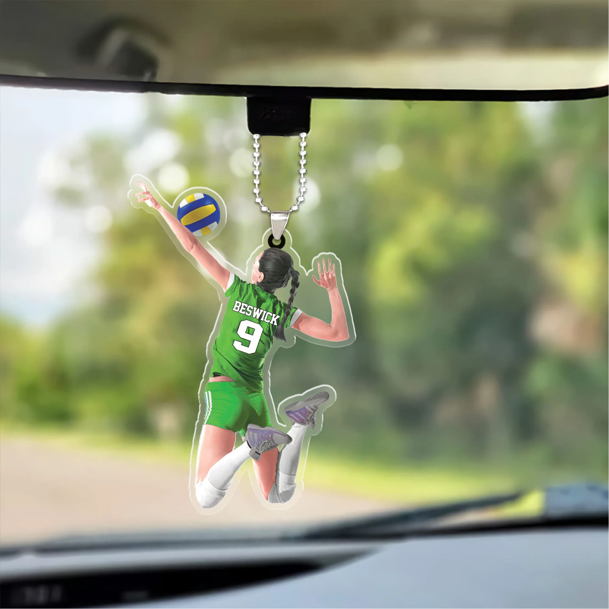 Custom Girl Beach Volleyball Acrylic Ornament - Gift For Volleyball Players - Image 4