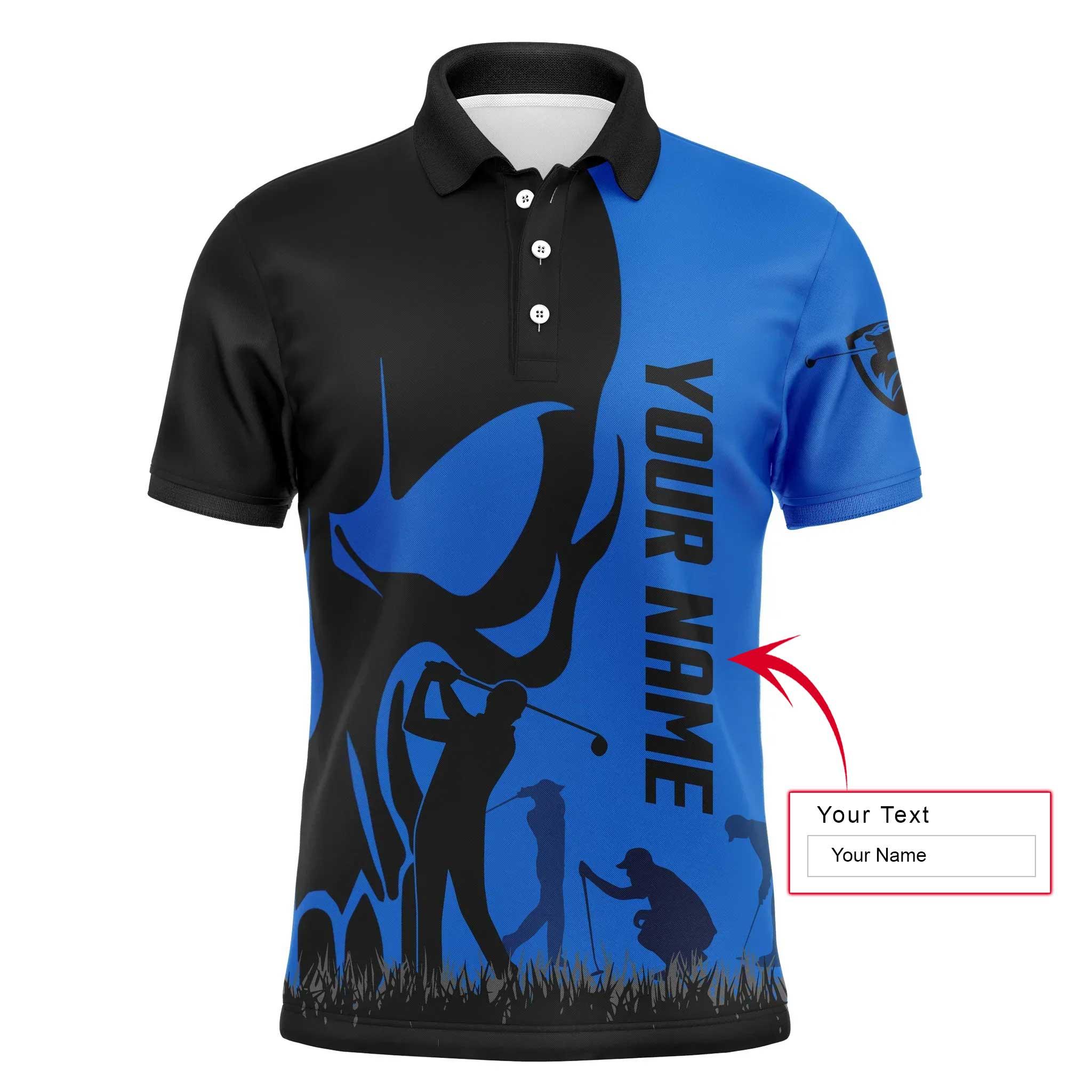 Custom Golf Long Sleeve Men Polo Shirt, Custom Name Skull Golf Ball Skin Apparel Men Golf Polo Shirt - Perfect Gift For Men, Golf Lovers - Image 7