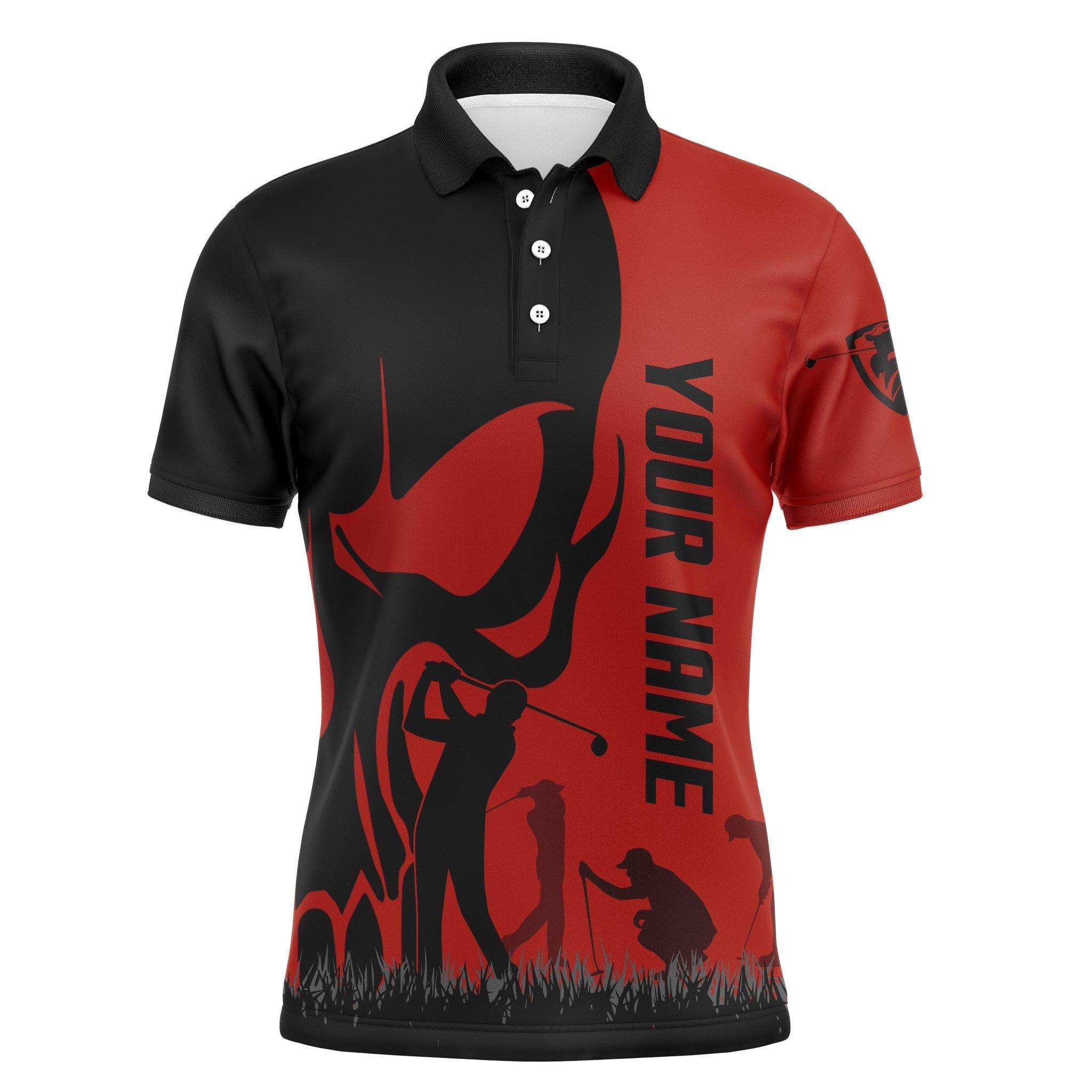 Custom Golf Long Sleeve Men Polo Shirt jerseys- Custom Name Skull Multicolor Apparel Men Polo Shirt - Perfect Polo Shirt For Men, Golfers - Image 10