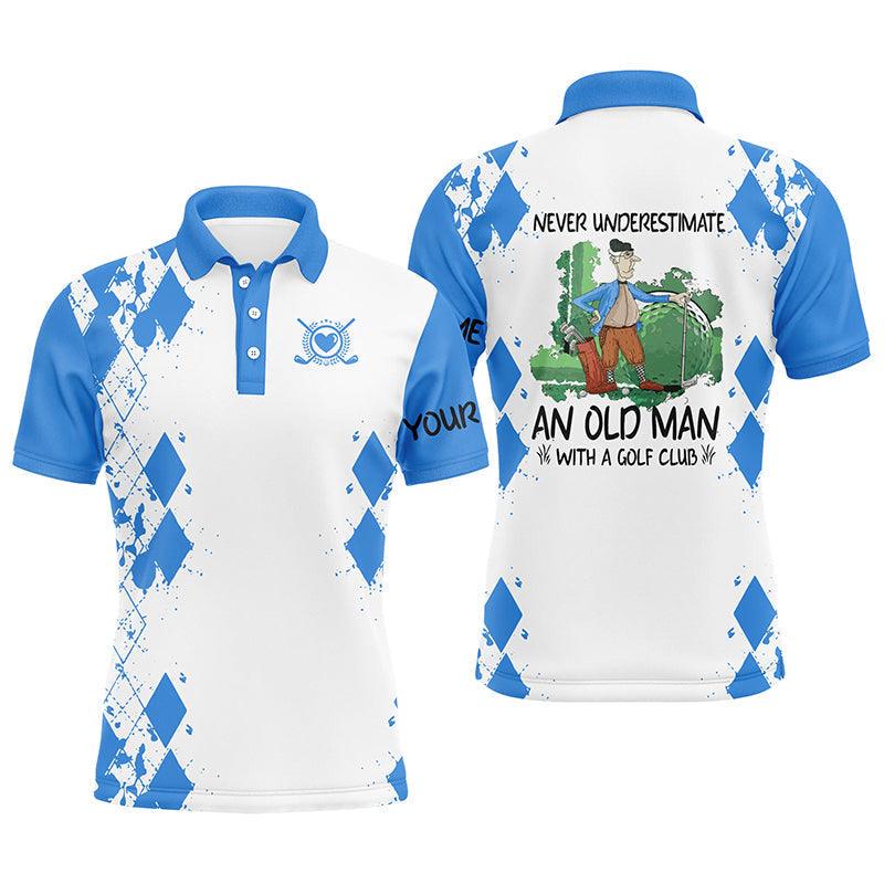 Custom Golf Long Sleeve Men Polo Shirt - Never Underestimate An Old Man With A Golf Club Men Golf Polo Shirt - Perfect Polo Shirt For Men, Golfers - Image 10