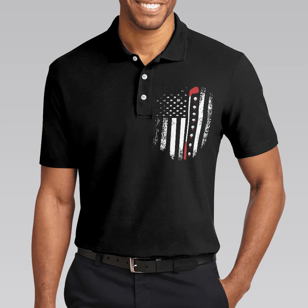 Custom Golf Men Polo Shirt - Golf Evolution American Flag Men Polo Shirt, Golf And Beer That Why I'm Here Polo Shirt - Perfect Polo Shirt For Men, Golfers - Image 6