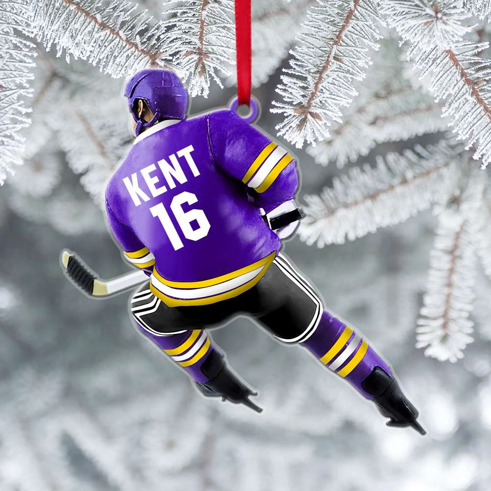 Custom Hockey Acrylic Ornament, Ice Hockey Player Acrylic Ornament - Perfect Gift For Hockey Lover, Christmas, New Year - Image 7