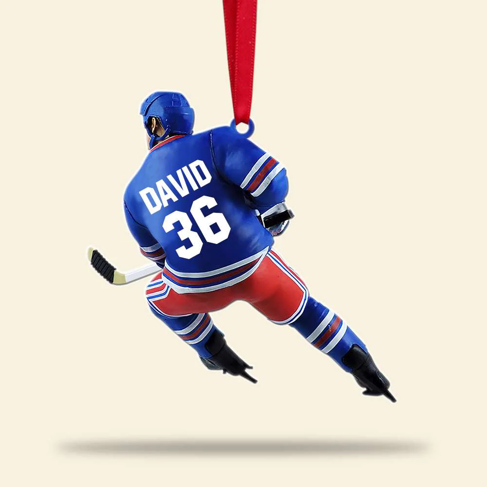 Custom Hockey Acrylic Ornament, Ice Hockey Player Acrylic Ornament - Perfect Gift For Hockey Lover, Christmas, New Year - Image 8