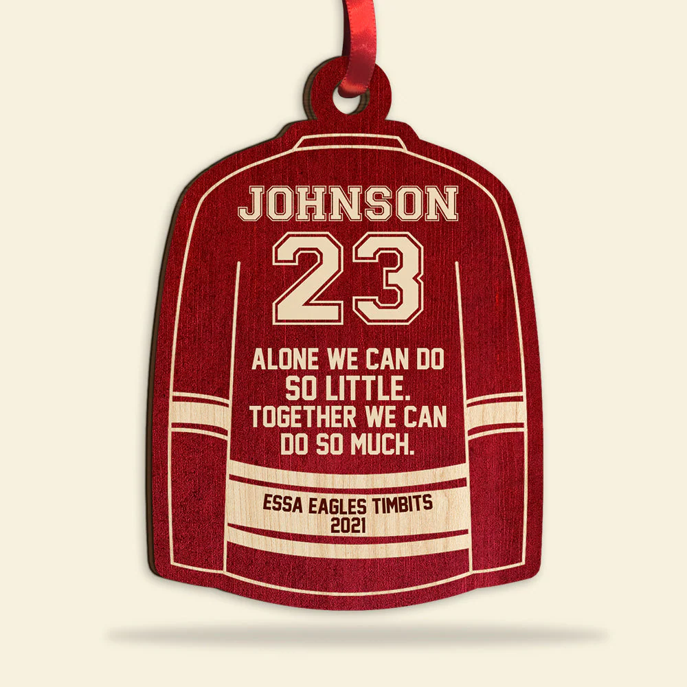 Custom Hockey Wooden Ornament, Play Hockey Together, We Can Do So Much Wooden Ornament- Perfect Gift For Hockey Lover, Christmas, New Year - Image 3