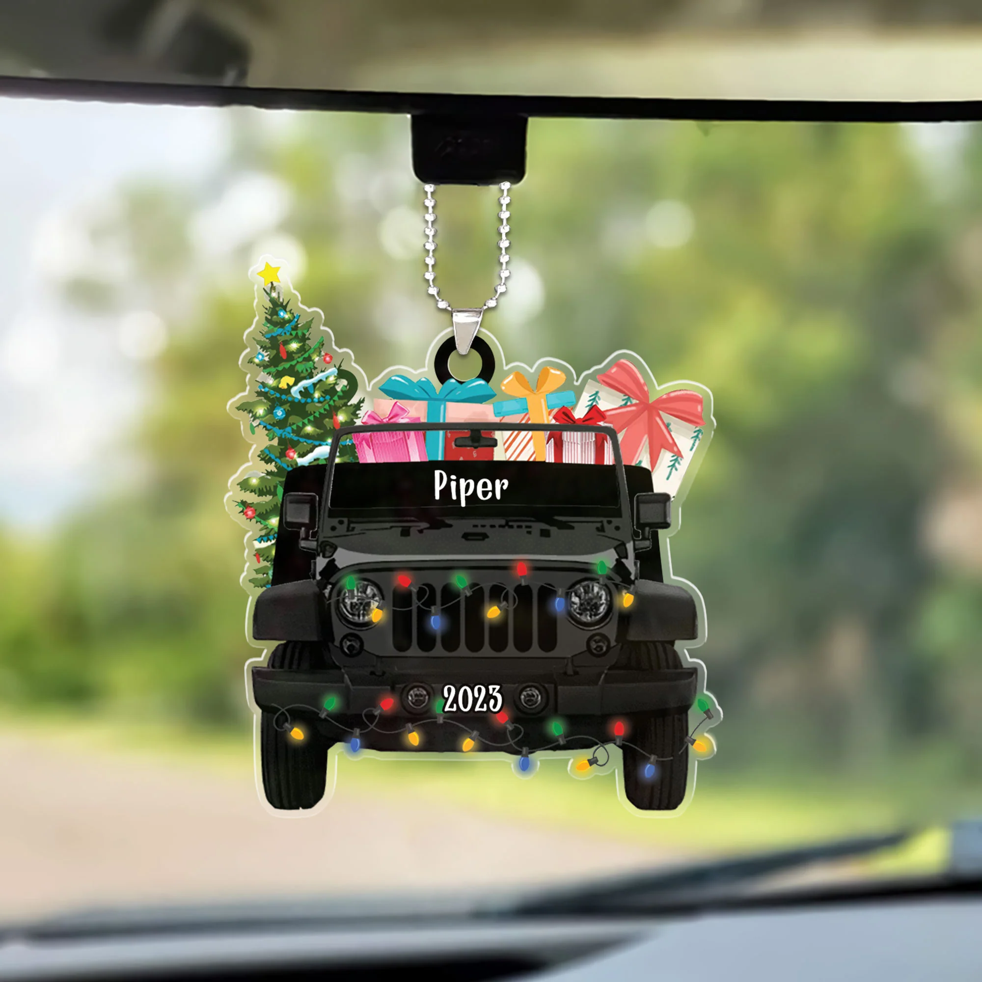 Custom Jeep Acrylic Christmas Ornament, Personalized Jeep Car & Christmas Gift Acrylic Ornament For Christmas, Off-Road Car Lover - Image 4