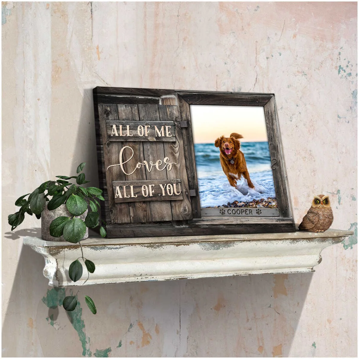 Custom Name And Photo Dog Premium Wrapped Landscape Canvas, Love All Of You Personalized Dog Canvas - Perfect Gift For Dog Lovers, Friends, Family - Image 3
