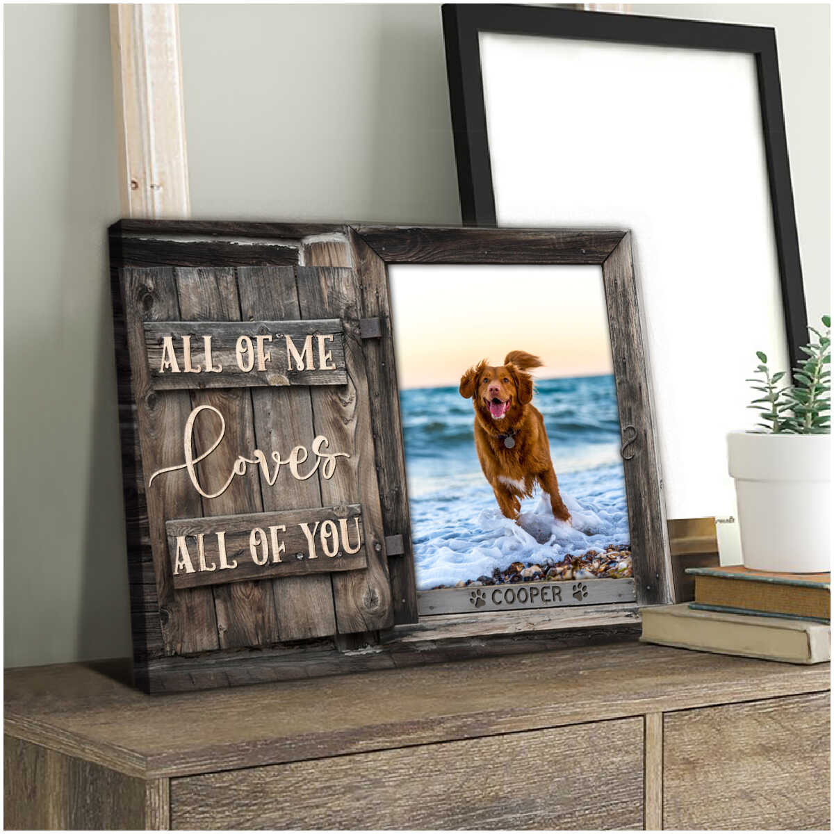 Custom Name And Photo Dog Premium Wrapped Landscape Canvas, Love All Of You Personalized Dog Canvas - Perfect Gift For Dog Lovers, Friends, Family - Image 4