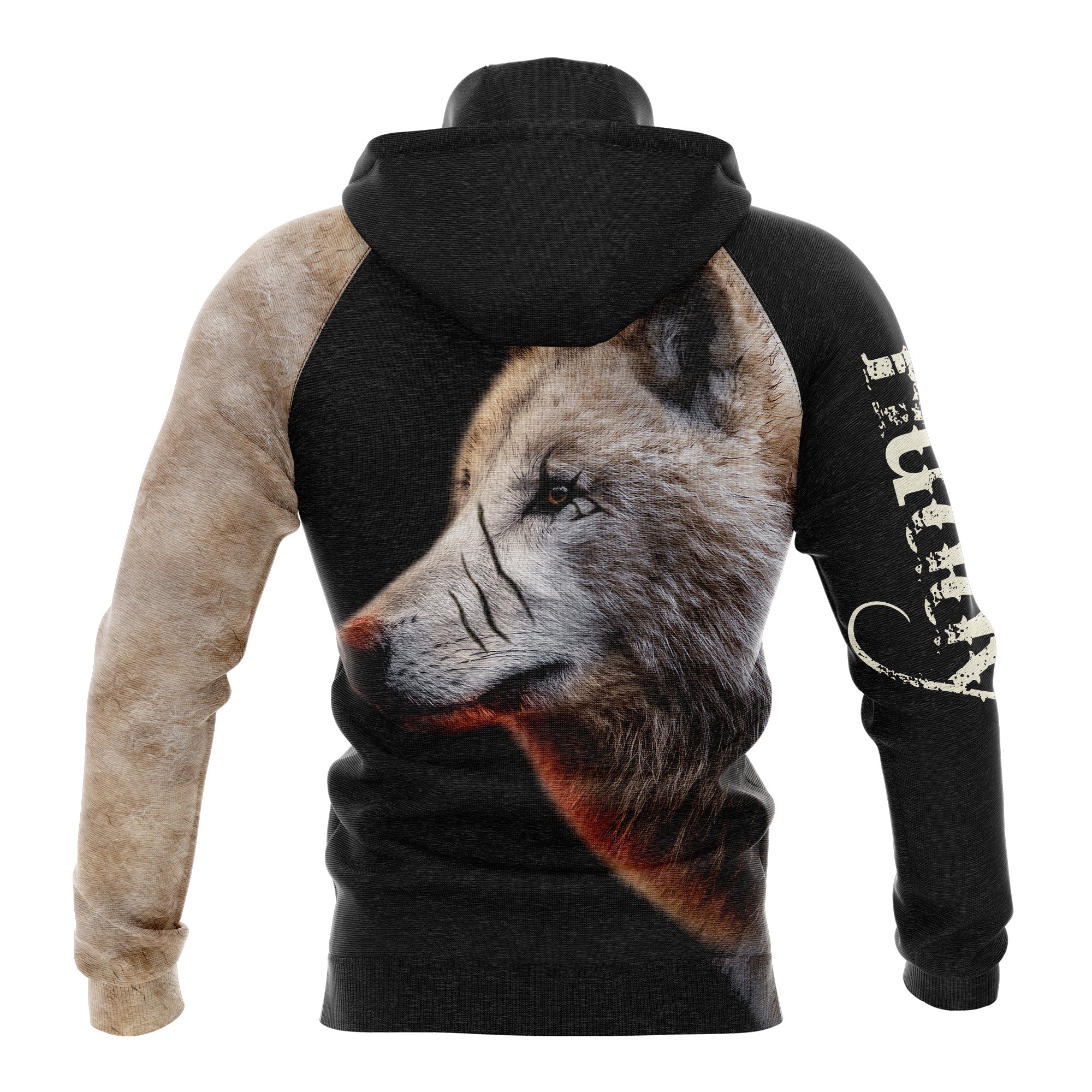 Custom Name Gray Wolf Pullover Premium Hoodie, Perfect Outfit For Men And Women On Christmas New Year Autumn Winter - Image 3