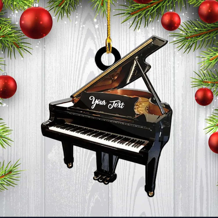 Custom Name White Piano Custom Shaped Ornament Acrylic For Piano Player - Image 2