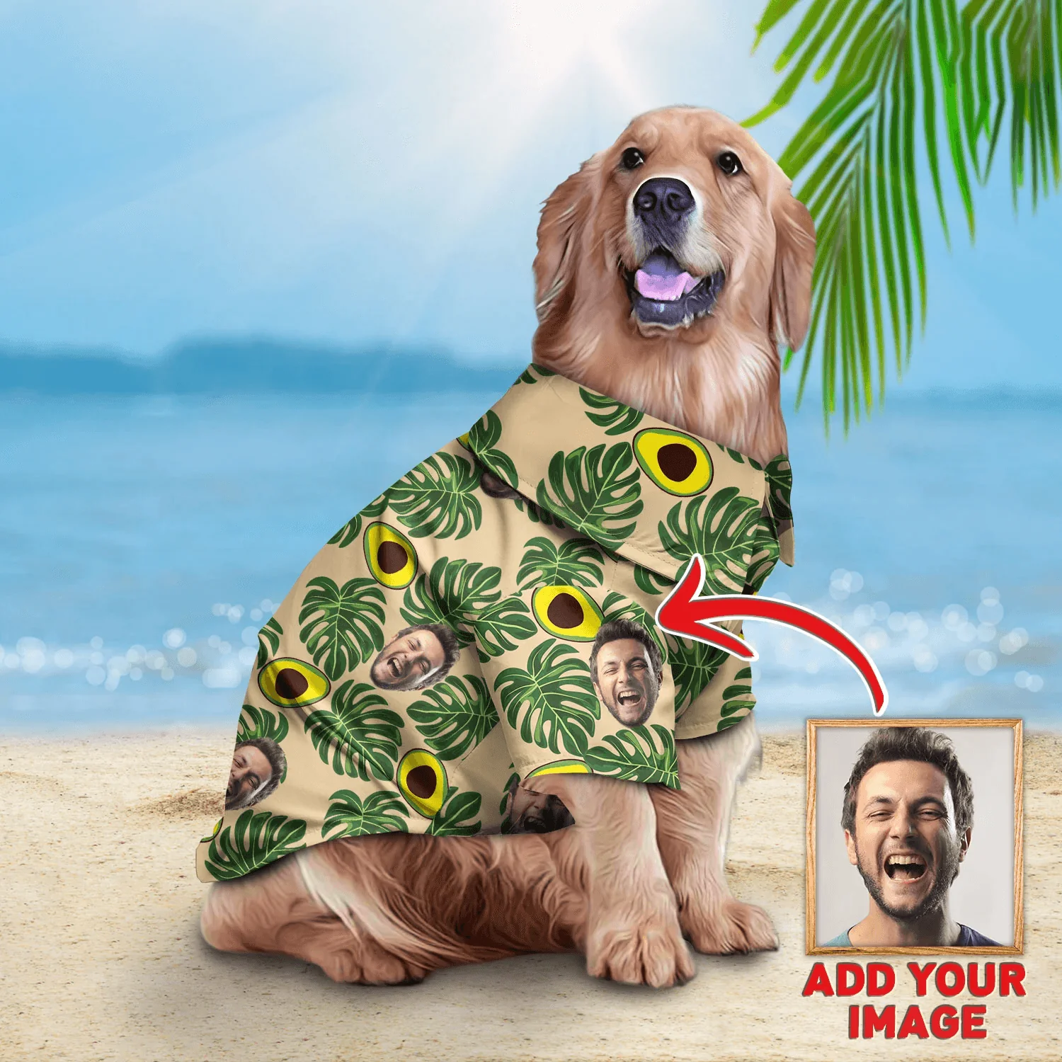 Custom Pet Dog Hawaiian shirt - Custom Photo Pet Avocado Pattern Personalized Hawaiian Shirt For Pet - Perfect Gift For Pet, Dog lovers, Cat Lovers - Image 4