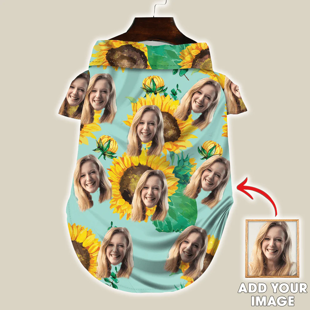 Custom Pet Dog Hawaiian shirt - Custom Photo Pet Tropical Leaves Orange Pattern Personalized Hawaiian Shirt For Pet - Perfect Gift For Pet Lovers - Image 2