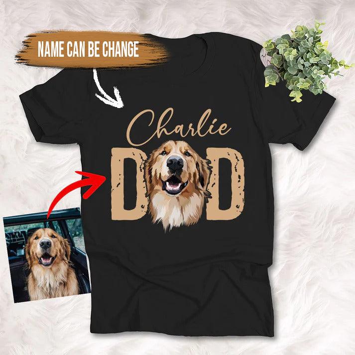 Custom Pet Dog Unisex T Shirt - Personalized Dog Dad T-shirt Gift For Father's Day - Gift for Dog Lovers, Friends, Family