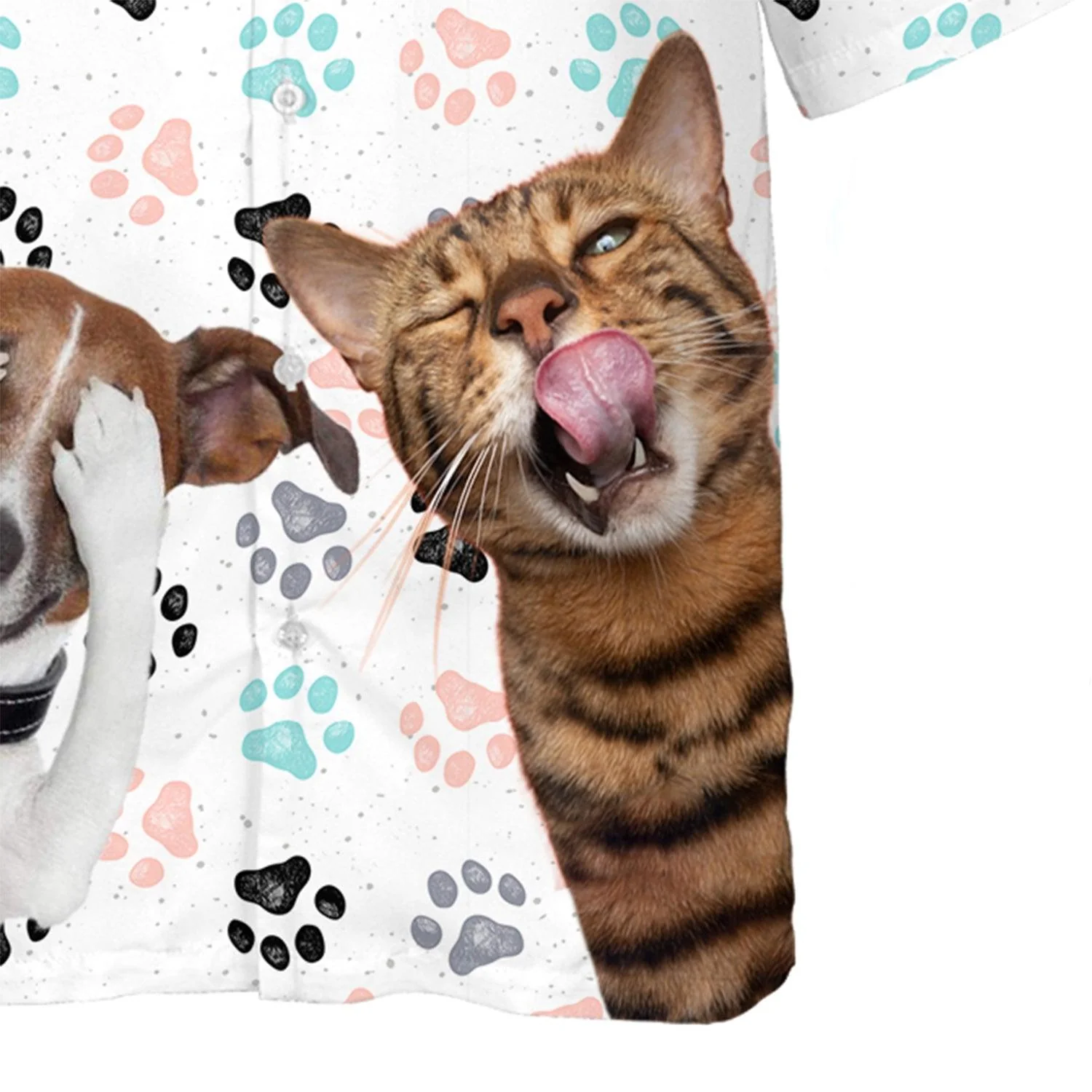 Custom Pets Aloha Hawaii Shirt - Custom Photo Dog Double Trouble Personalized Hawaiian Shirt For Summer - Perfect Gift For Dog Lovers, Cat Lovers Friend, Family - Image 3