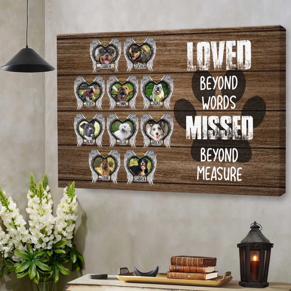 Custom Photo Dog Landscape Canvas, Pet Loss Gift, Personalized Dog Memorial Gifts, Dog Sympathy Wart Art - Memorial Gift For Dog Lovers, Pet Lovers - Image 10