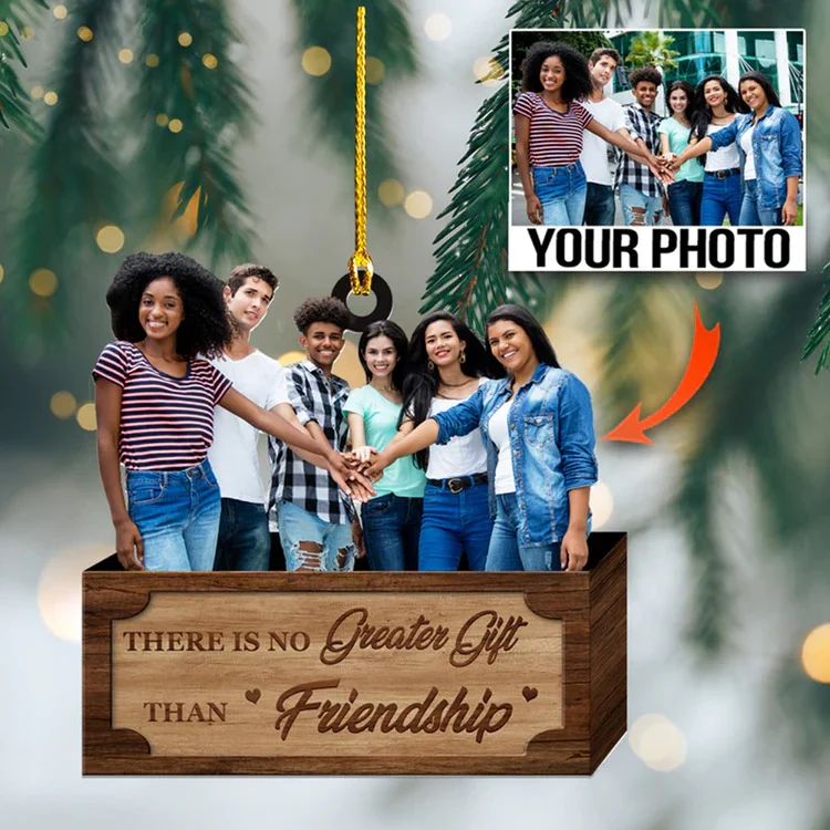 Custom Photo Ornament Friendship, Custom Shape Acrylic Ornament - Christmas Gift For Friendship - Image 2