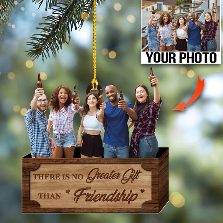 Custom Photo Ornament Friendship, Custom Shape Acrylic Ornament - Christmas Gift For Friendship - Image 3