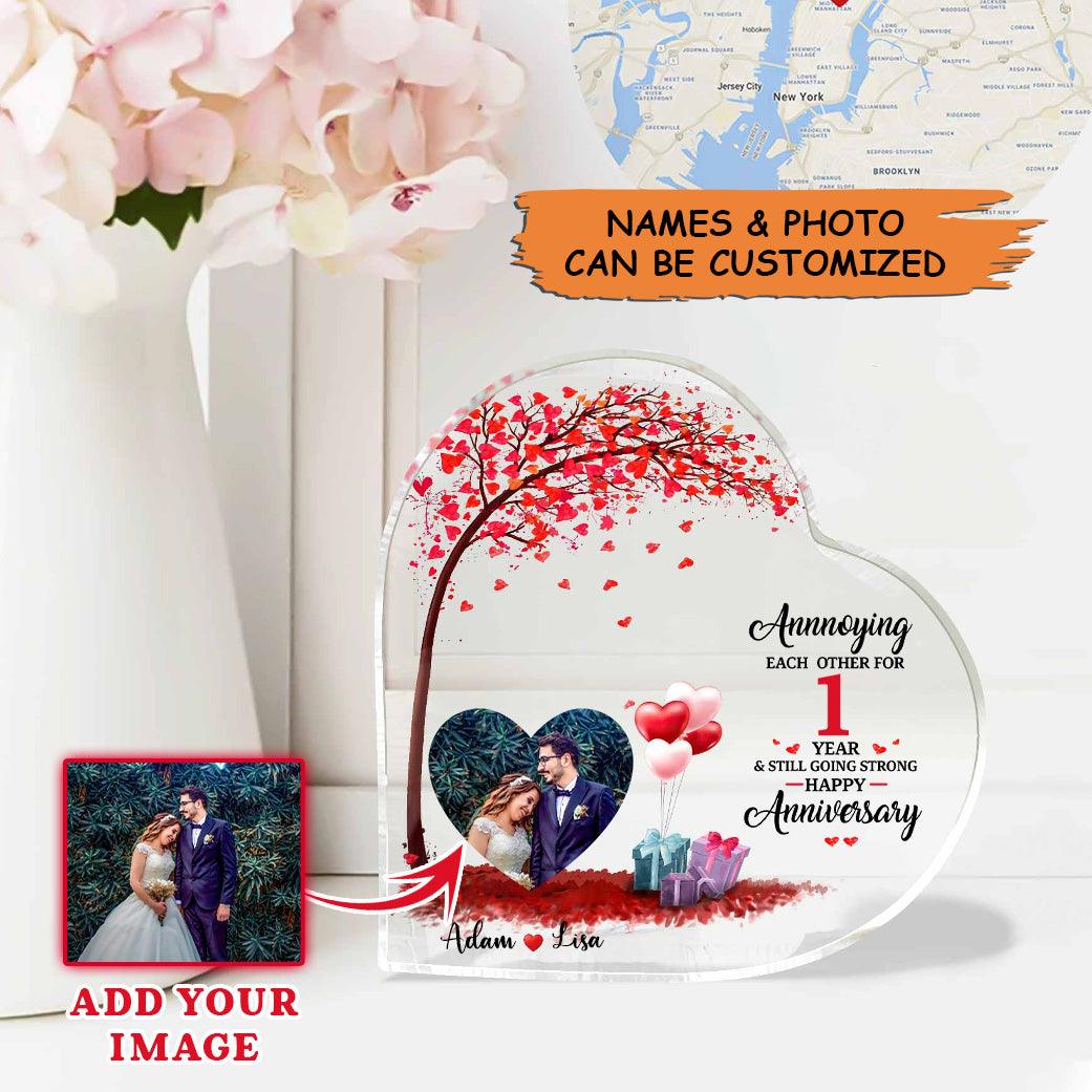 Custom Shaped Acrylic Plaque- Personalized Couple Annnoying Each Other For 1 Year Custom Shaped Acrylic Plaque- Perfect Gift For Couple, Wife, Husband