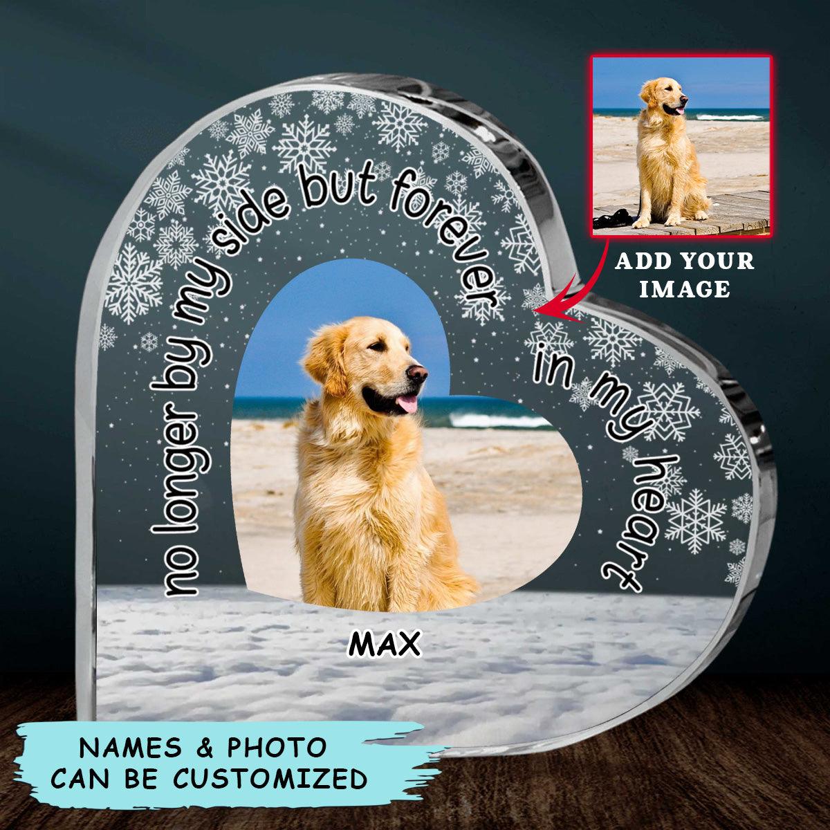 Custom Shaped Acrylic Plaque - Personalized Dog No Longer By My Side But Forever In My Heart Custom Shaped Acrylic Plaque - Perfect Gift For Dog Lover