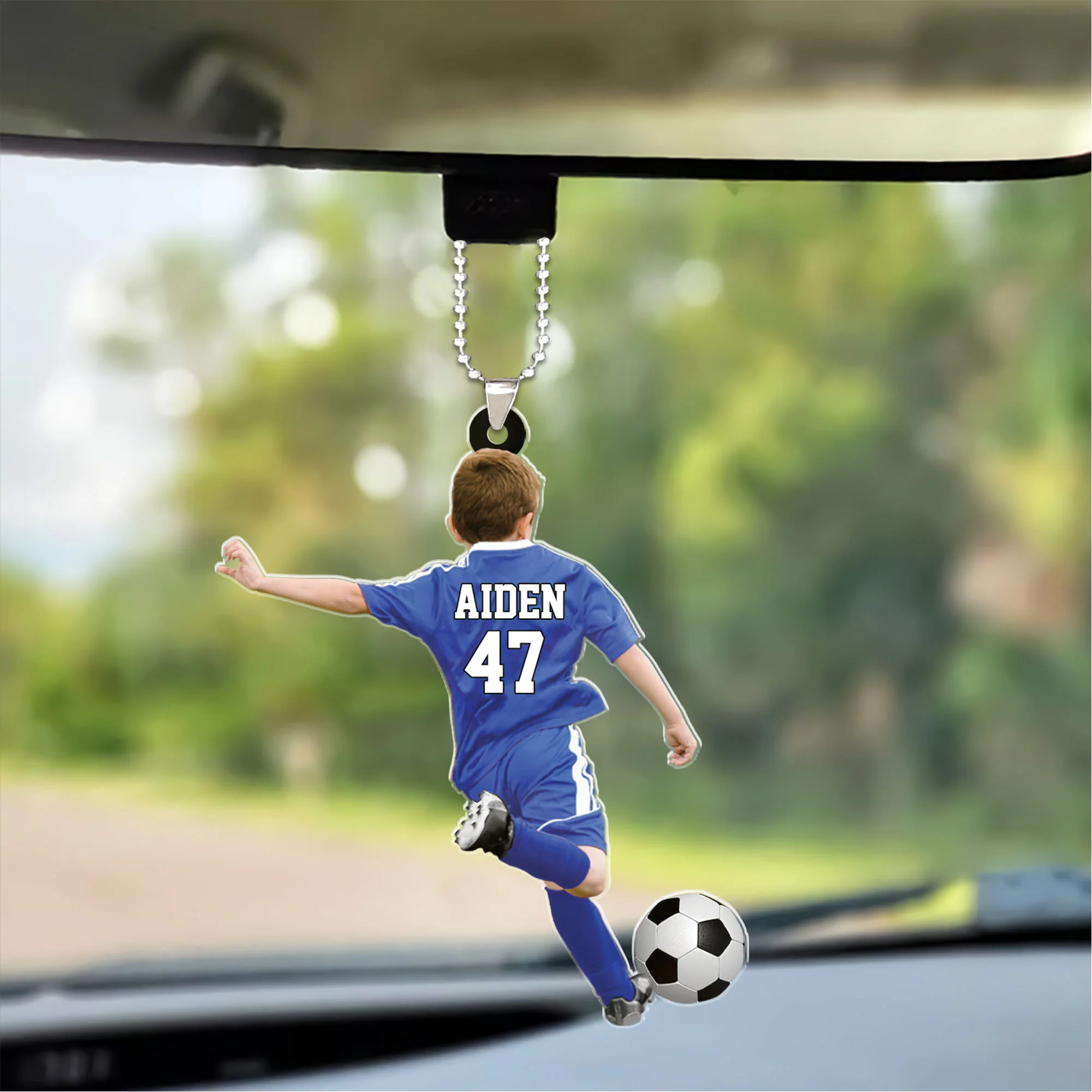 Custom Soccer Boy Acrylic Christmas Ornament, Custom Shape Acrylic Ornament, Gift For Soccer Lovers - Image 4