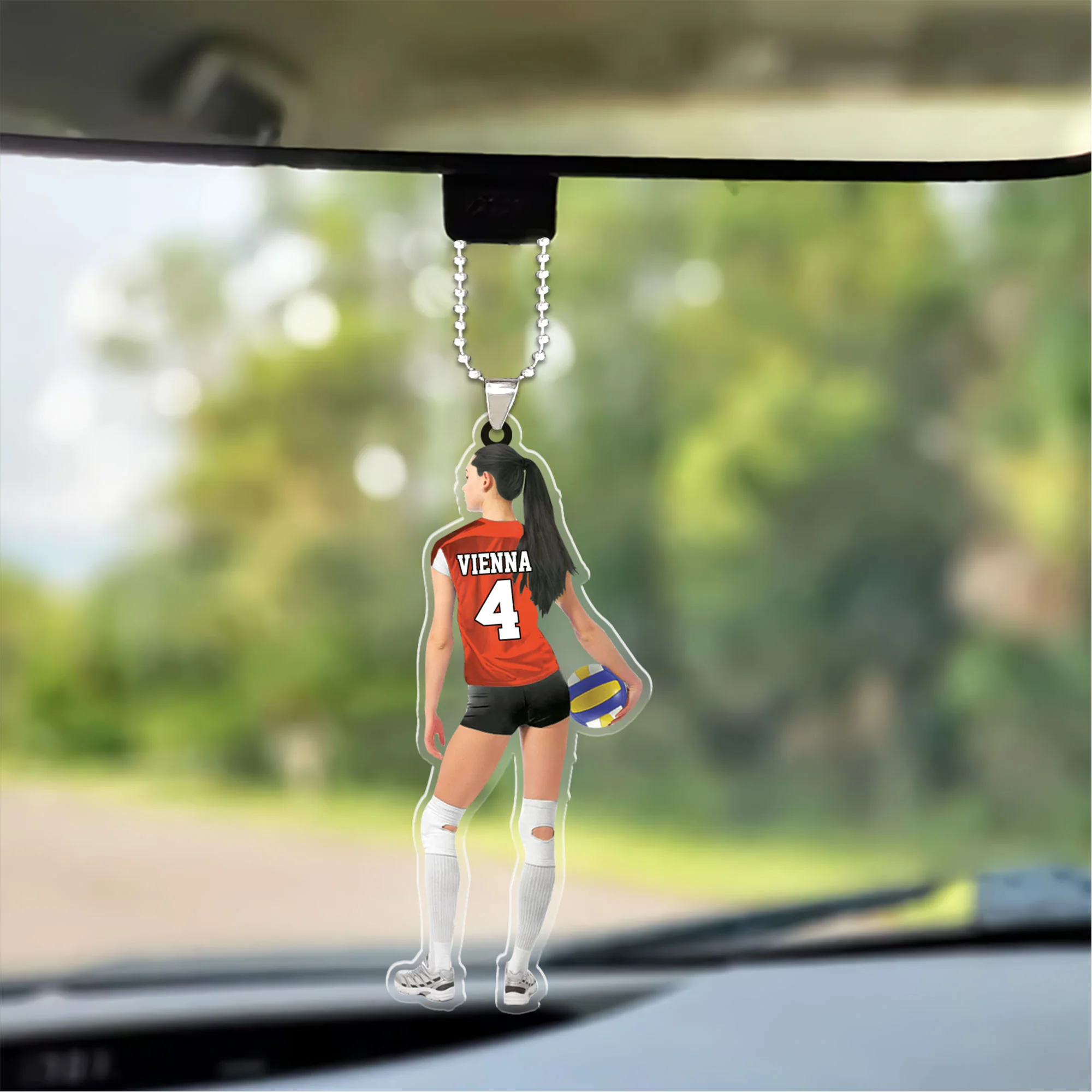 Custom Volleyball Acrylic Christmas Ornament, Personalized Volleyball Girl Players Acrylic Ornament For Volleyball Lover, Christmas, New Year - Image 4