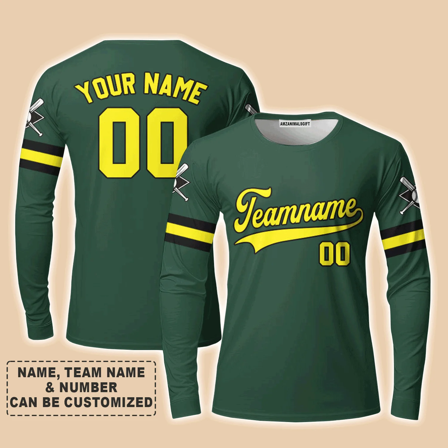 Customized Baseball Men Polo Shirt, Custom Navy Baseball Green Custom Polo Shirt - Perfect Polo Shirt For Men, Baseball Lovers - Image 5