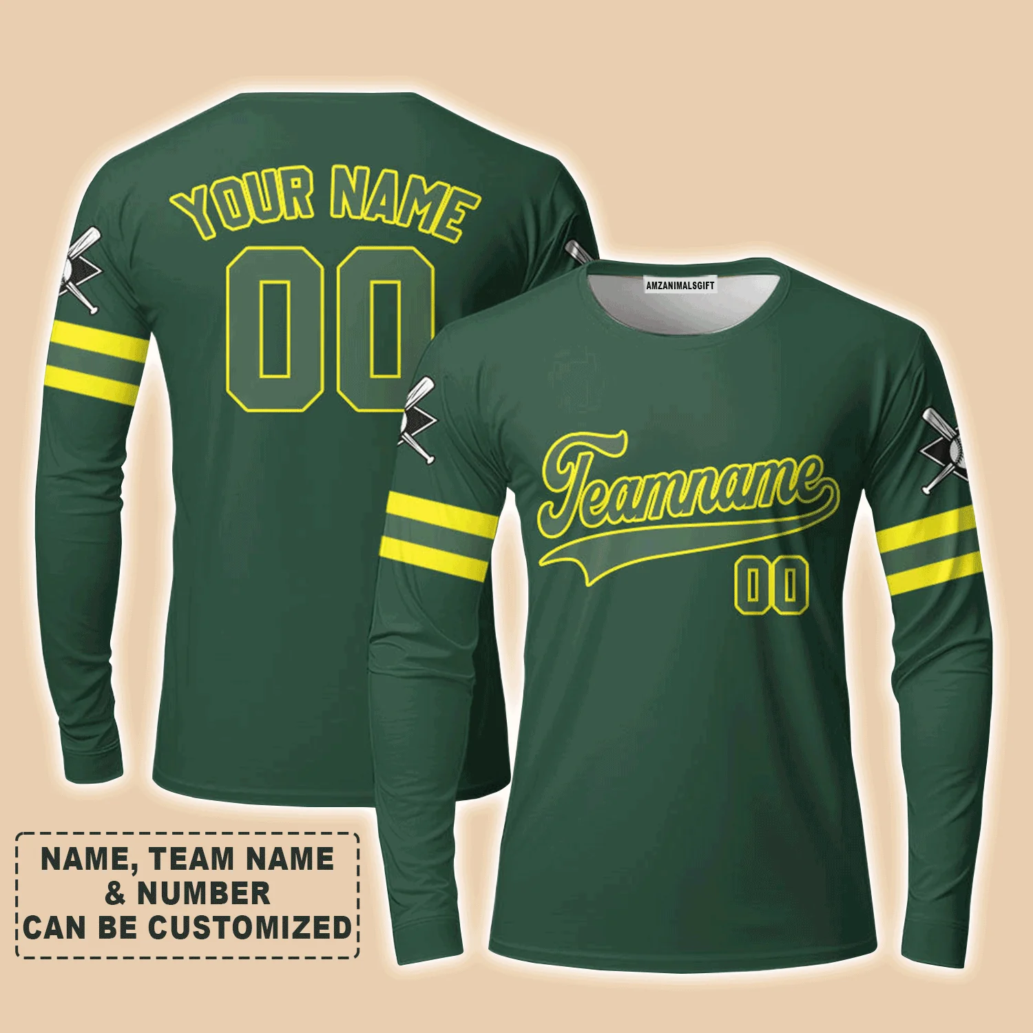 Customized Baseball Men Polo Shirt, Custom Navy Baseball Green Custom Polo Shirt - Perfect Polo Shirt For Men, Baseball Lovers - Image 6