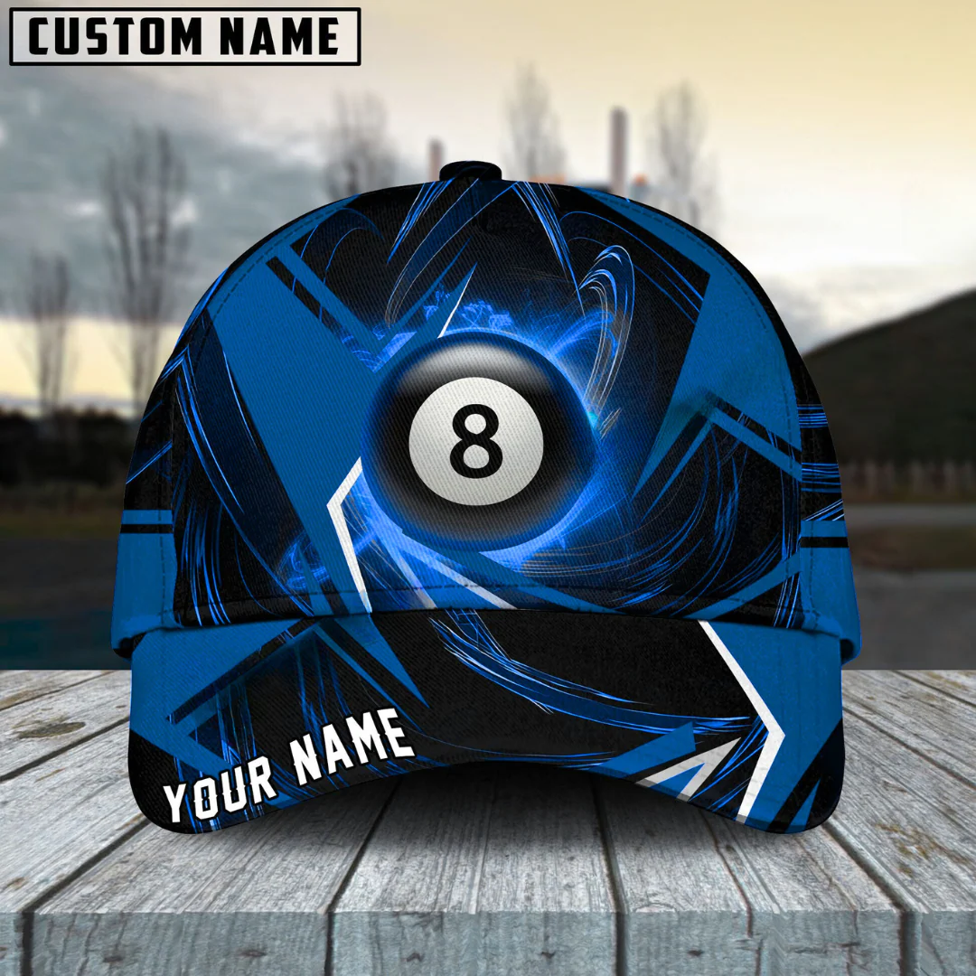 Customized Billiard Cap, Billiard Pool Ball 8 Stormeye Personalized Name 3D Hats, Best Billiard Pool Hat For Billiard Players (6 Colors) - Image 2