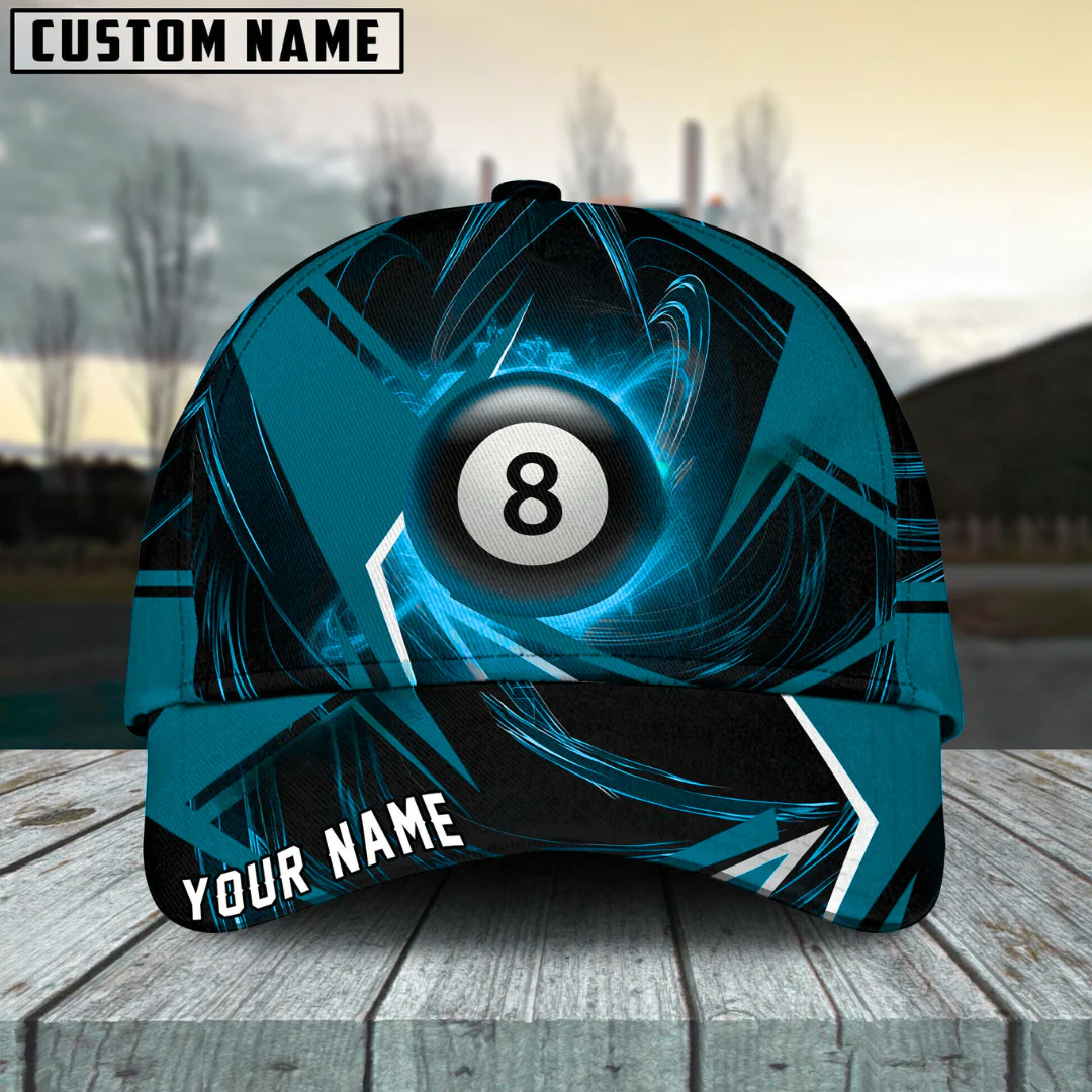 Customized Billiard Cap, Billiard Pool Ball 8 Stormeye Personalized Name 3D Hats, Best Billiard Pool Hat For Billiard Players (6 Colors) - Image 4