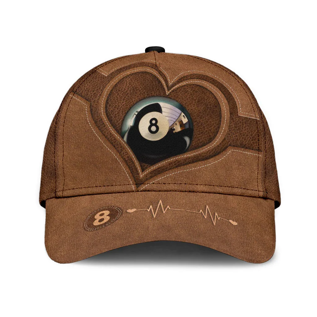 Customized Billiard Cap, Billiard Pool Classic Leather 3D Over Printed Hats, Best Billiard Pool Hat For Billiard Players