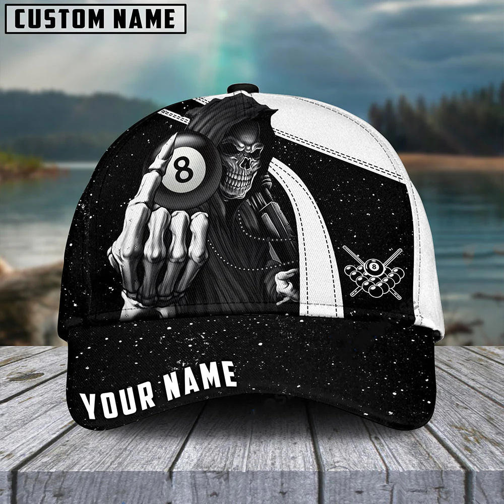 Customized Billiard Cap, Billiard Pools Reaper Personalized Name Hats, Best Billiard Pool Hat For Billiard Players