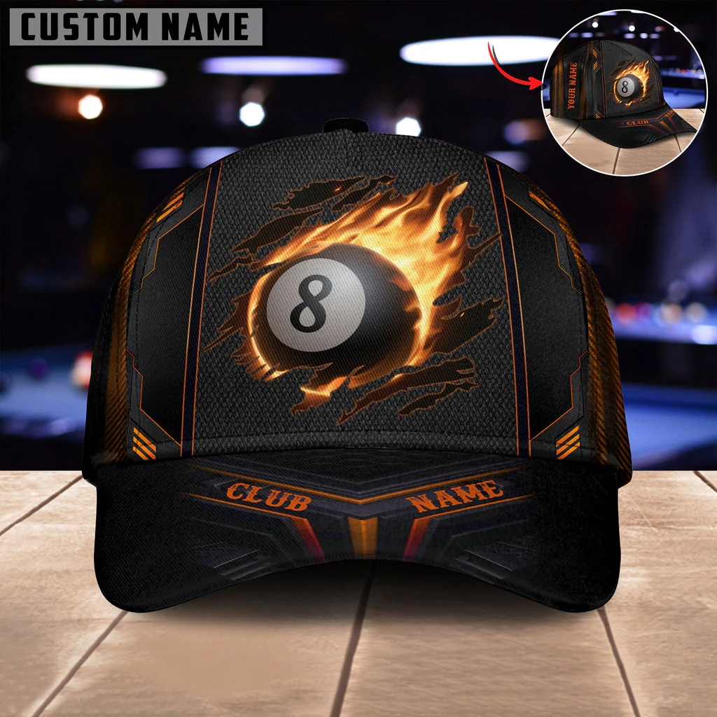 Customized Billiard Cap, Personalized Billiard Pools Personalized Name & Club Name Hats, Best Billiard Pool Hat For Billiard Players