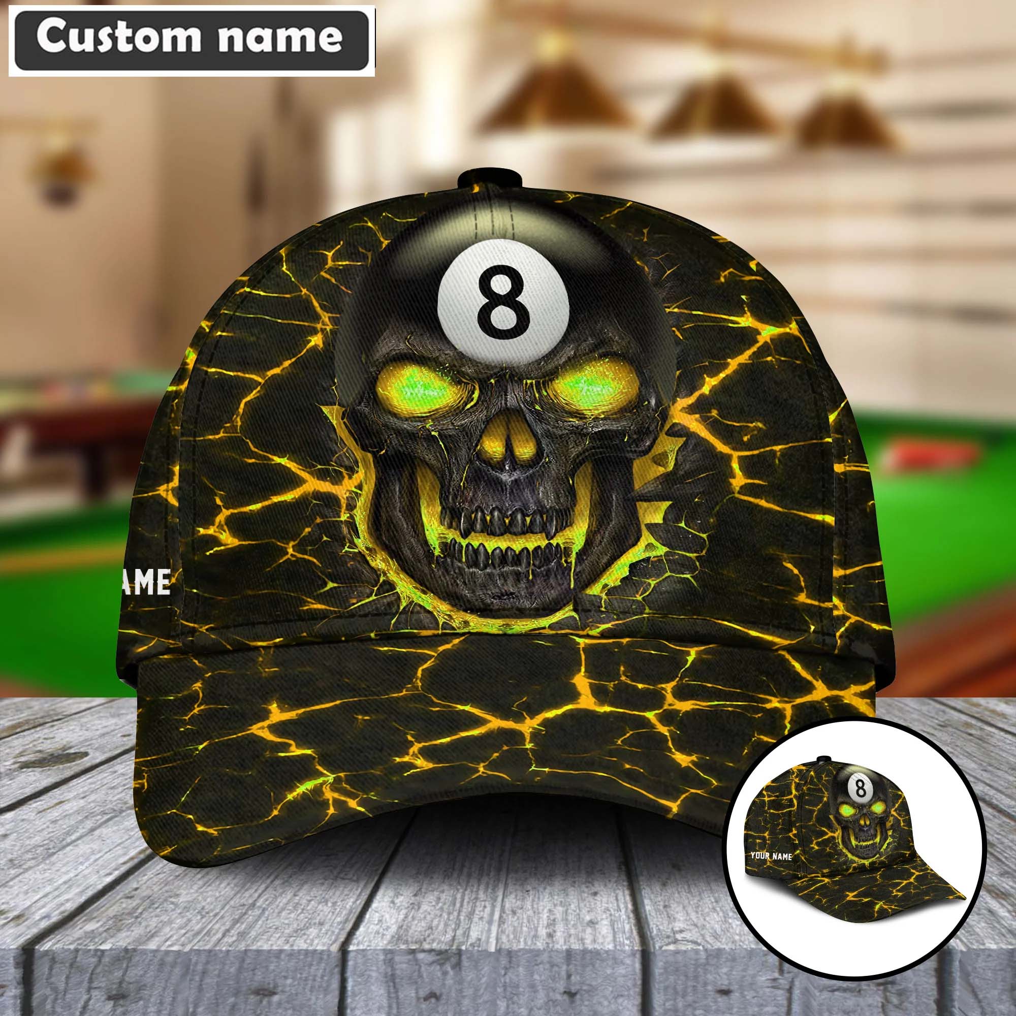 Customized Billiard Cap, Personalized Billiard Pools Skull Hats, Best Billiard Pool Hat For Billiard Players (8 colors) - Image 4
