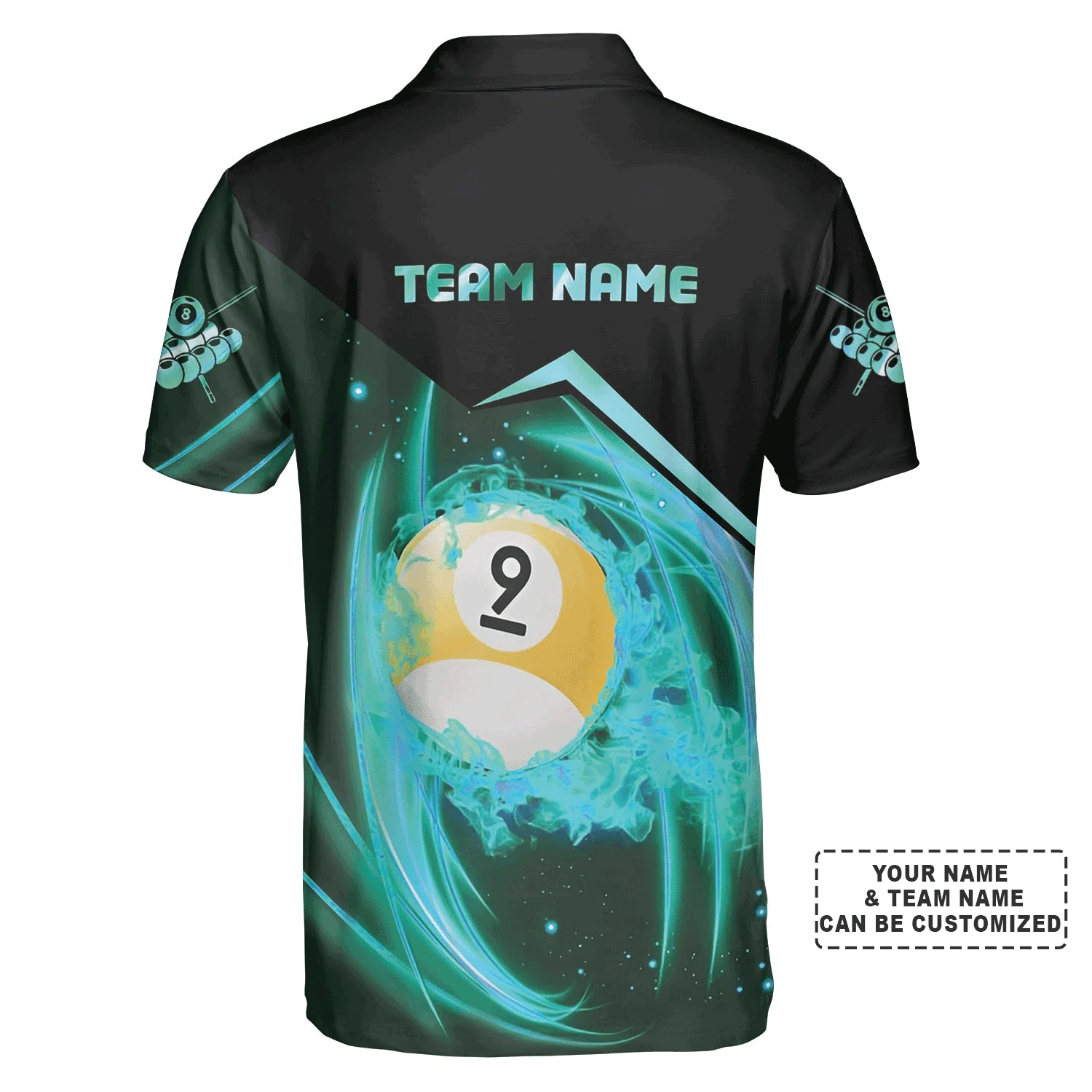 Customized Billiard Men Polo Shirt, Personalized Rock Billiard Team Name Polo Shirt For Men - Gift For Billiard Players, Billiard Lovers - Image 3