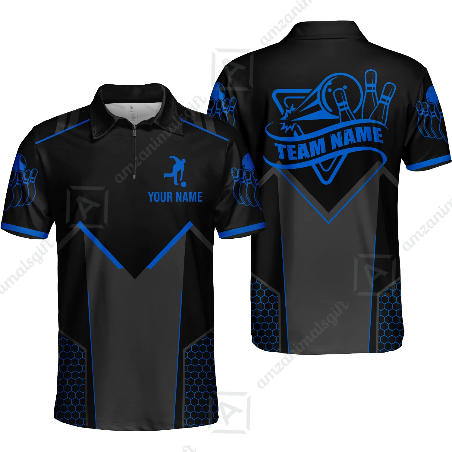 Customized Bowling Jersey Shirt, Bowling Esports Pattern Short Sleeve Jersey For Men Women Bowlers - Image 24