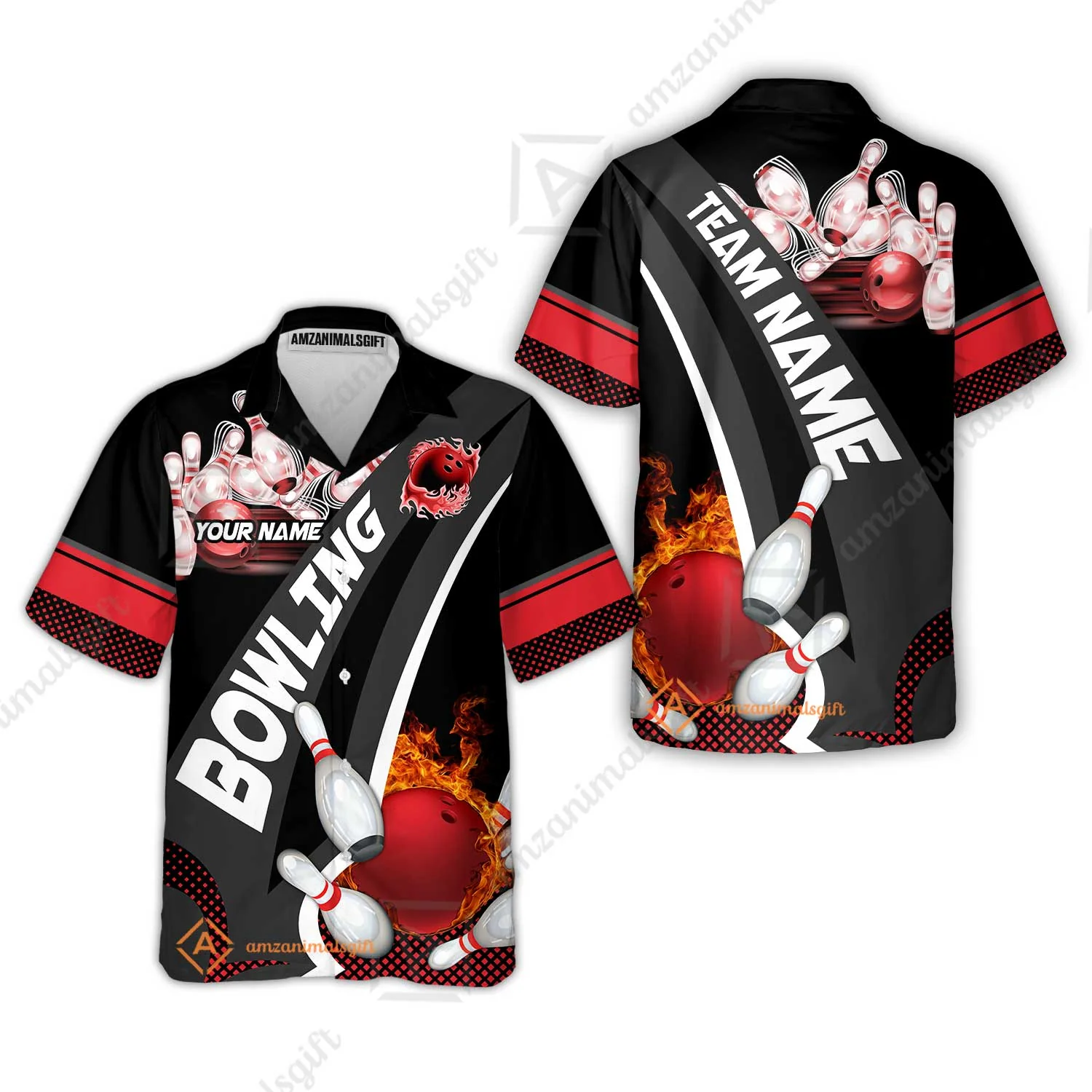 Customized Bowling Polo, Bowling And Pins Plame Premium Multicolor Option Personalized Name And Team Zipper Polo Jerseys Shirts - Image 46