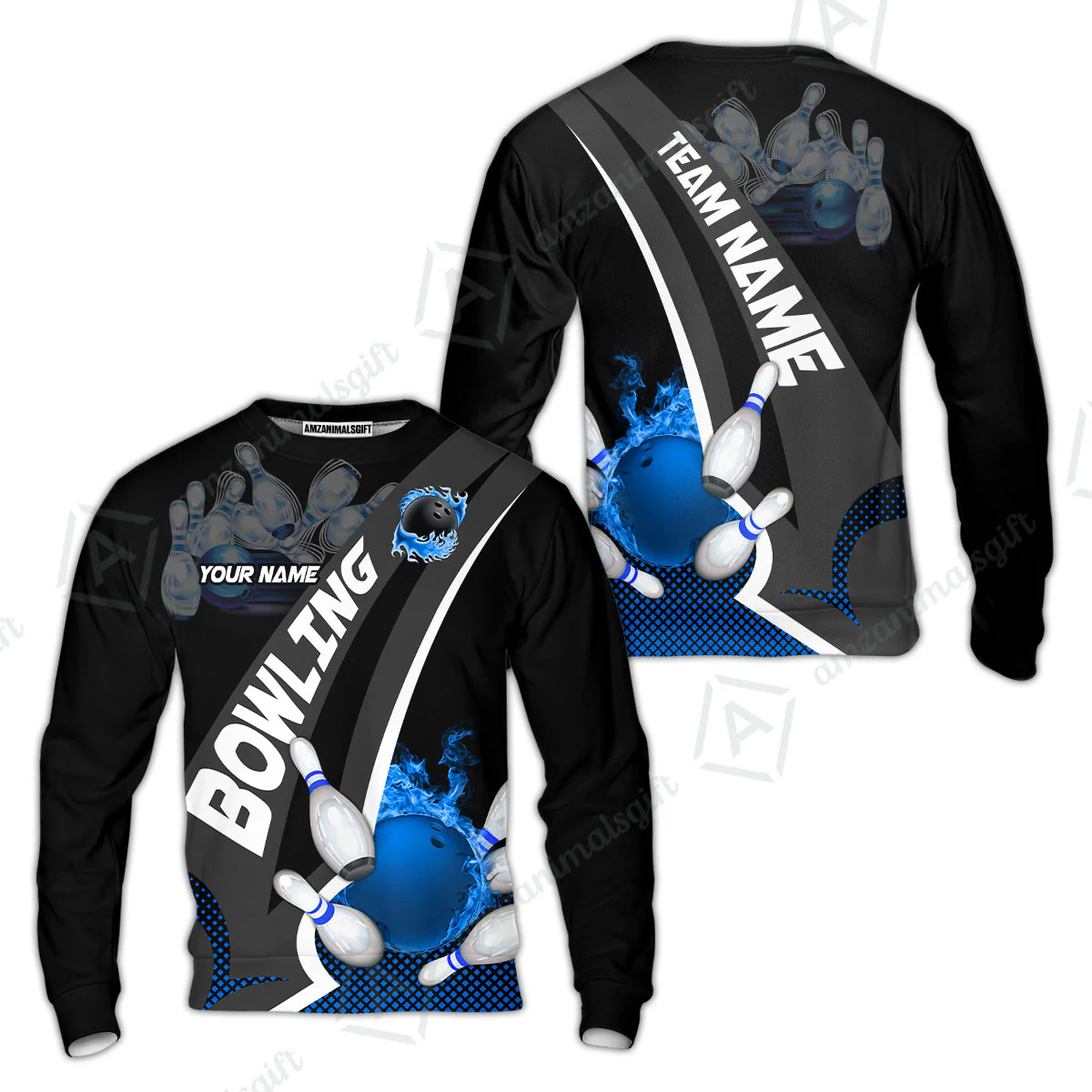 Customized Bowling Polo, Bowling And Pins Plame Premium Multicolor Option Personalized Name And Team Zipper Polo Jerseys Shirts - Image 72