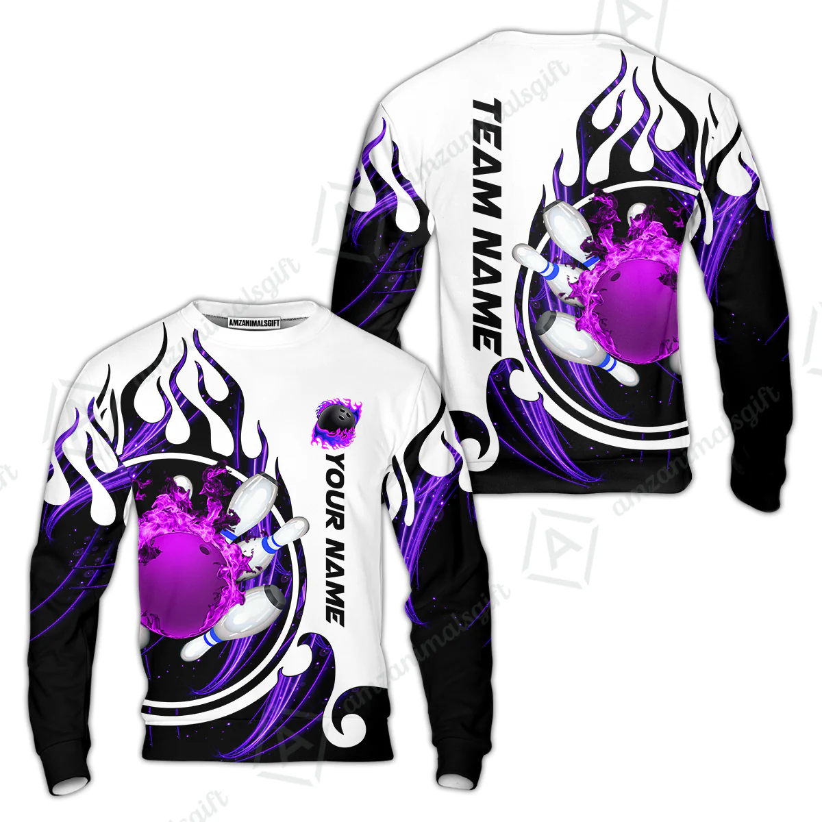 Customized Bowling Jersey Shirt, Fire Blaster Bowling And Pins Multicolor Option Customized Name, Team Name Jerseys Polo Shirts For Bowling Team - Image 37