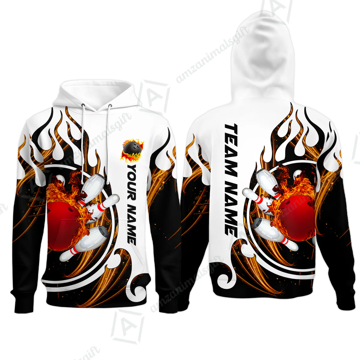 Customized Bowling Jersey Shirt, Fire Blaster Bowling And Pins Multicolor Option Customized Name, Team Name Jerseys Polo Shirts For Bowling Team - Image 39