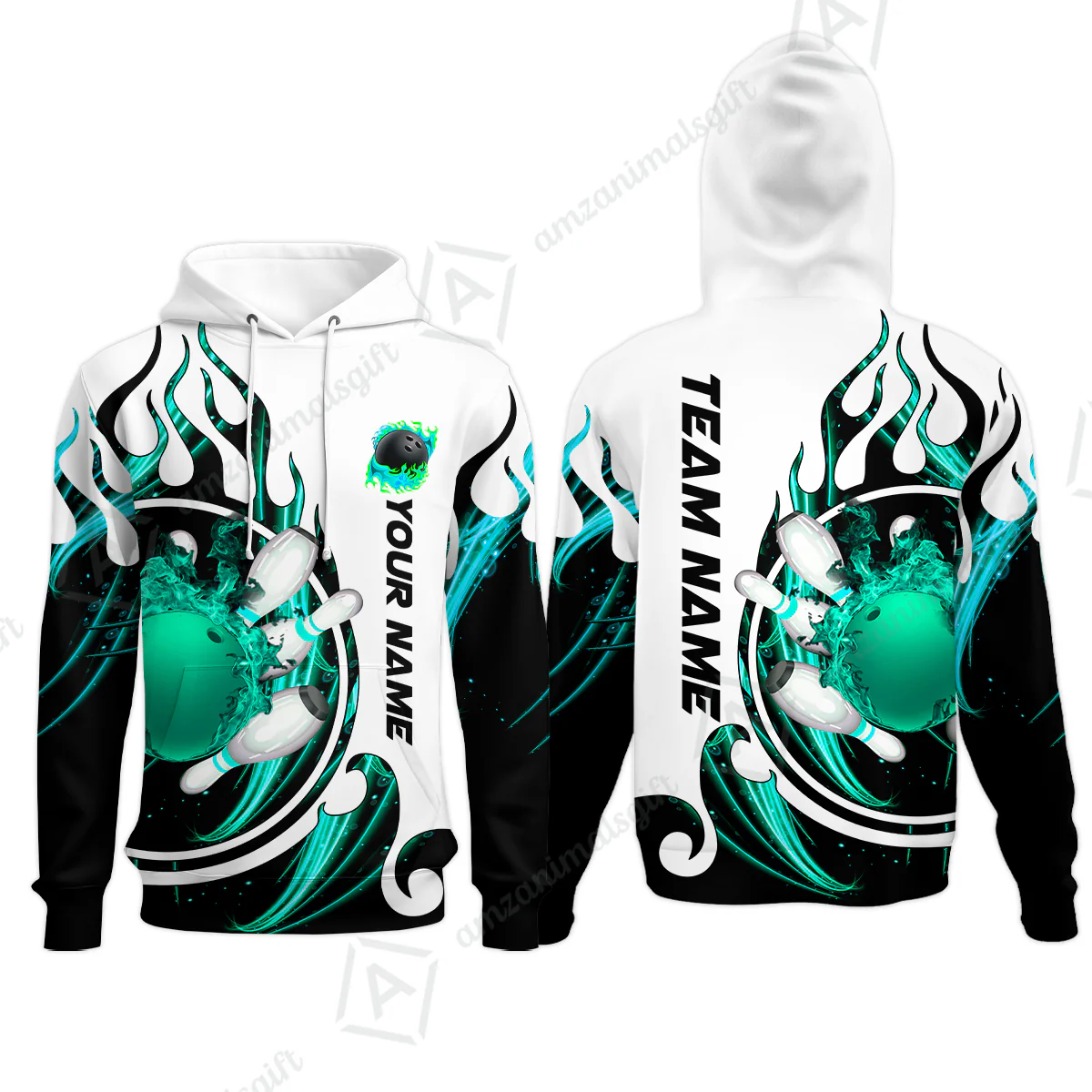Customized Bowling Jersey Shirt, Fire Blaster Bowling And Pins Multicolor Option Customized Name, Team Name Jerseys Polo Shirts For Bowling Team - Image 40