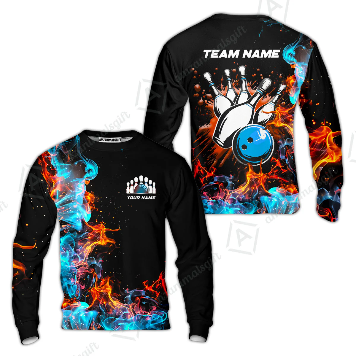 Customized Bowling Team Jersey, Bowling In Fires Multicolor Option Shirts, Custom Bowling Uniforms Jerseys For Bowlers - Image 10