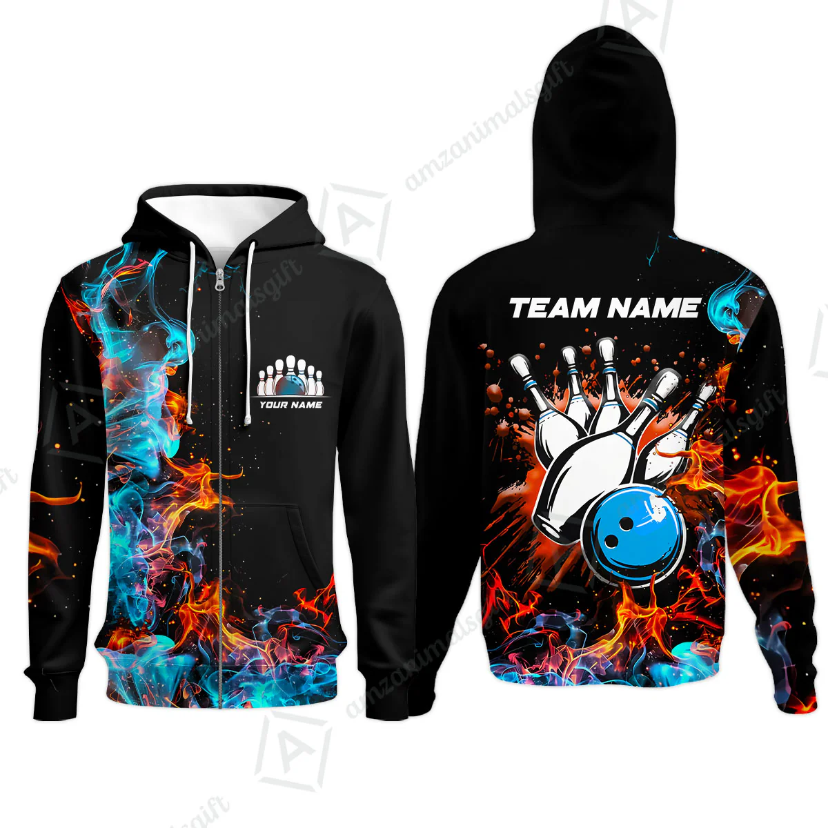 Customized Bowling Team Jersey, Bowling In Fires Multicolor Option Shirts, Custom Bowling Uniforms Jerseys For Bowlers - Image 12